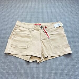 New Y2K Khaki Low‎ Rise Shorts size 7 / 28 Utility Pockets Union Bay